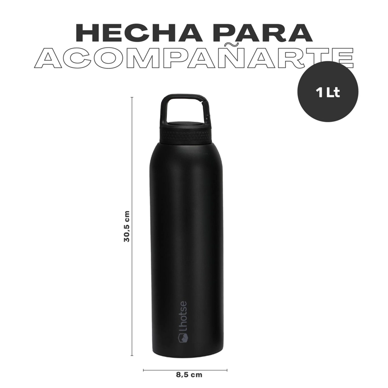 BOTELLA TE RMICA AGUA ACERO INOX 3 TAPAS HYDROCORE 1LT LHOTSE - 6
