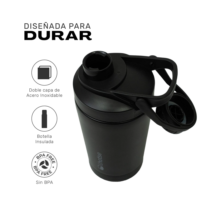 SHAKER VASO PROTEINA ACERO INOXIDABLE NUTRICORE 500ML LHOTSE - 3