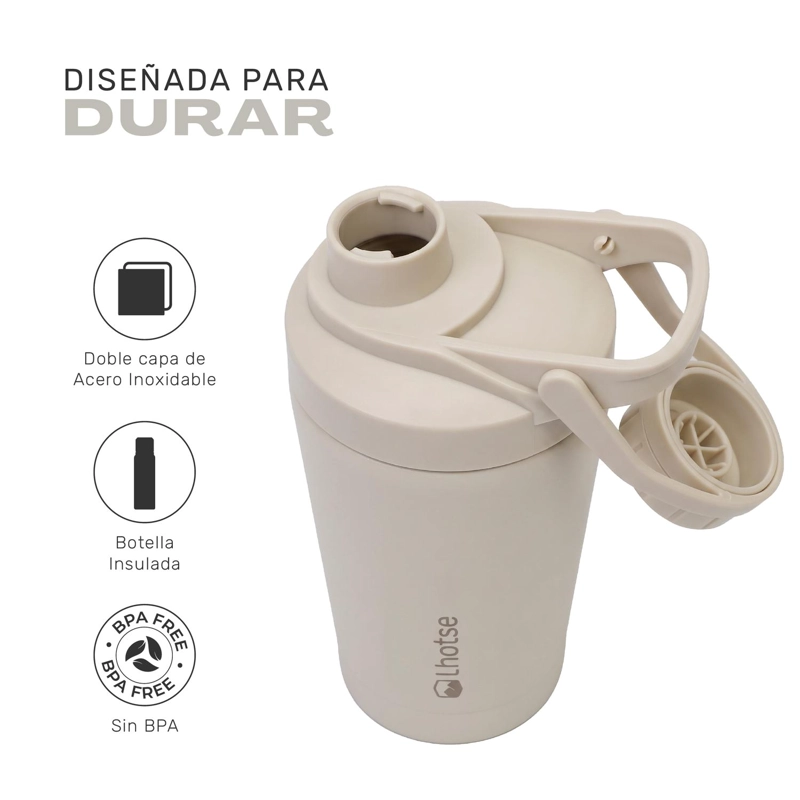 SHAKER VASO PROTEINA ACERO INOXIDABLE NUTRICORE 500ML LHOTSE - 3