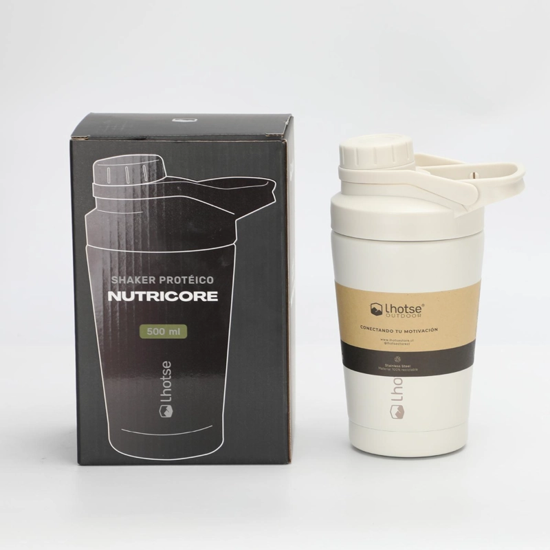 SHAKER VASO PROTEINA ACERO INOXIDABLE NUTRICORE 500ML LHOTSE - 7