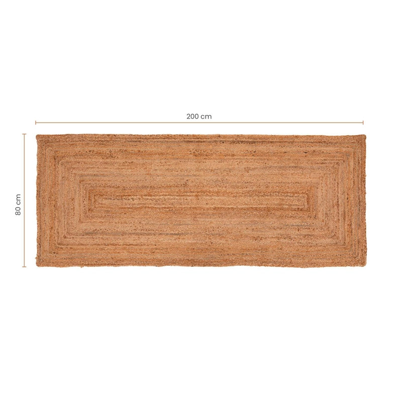 ALFOMBRA DE YUTE RECTANGULAR PASILLO 200X80 CM ATMOSPHERA - 5