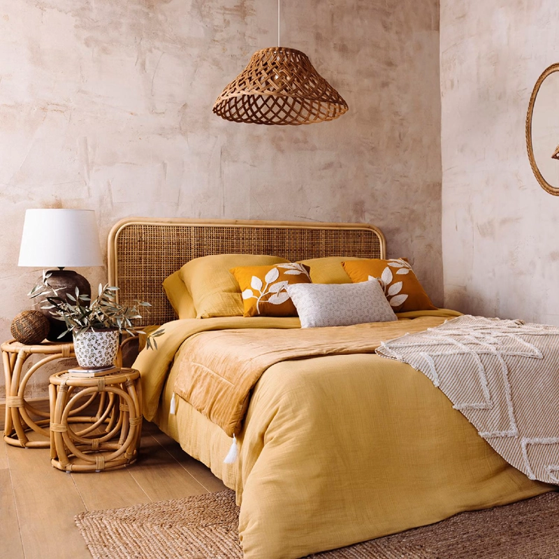 RESPALDO DE CAMA RATAN RONNIE 2 PLAZAS 160X100 CM ATMOSPHERA - 2