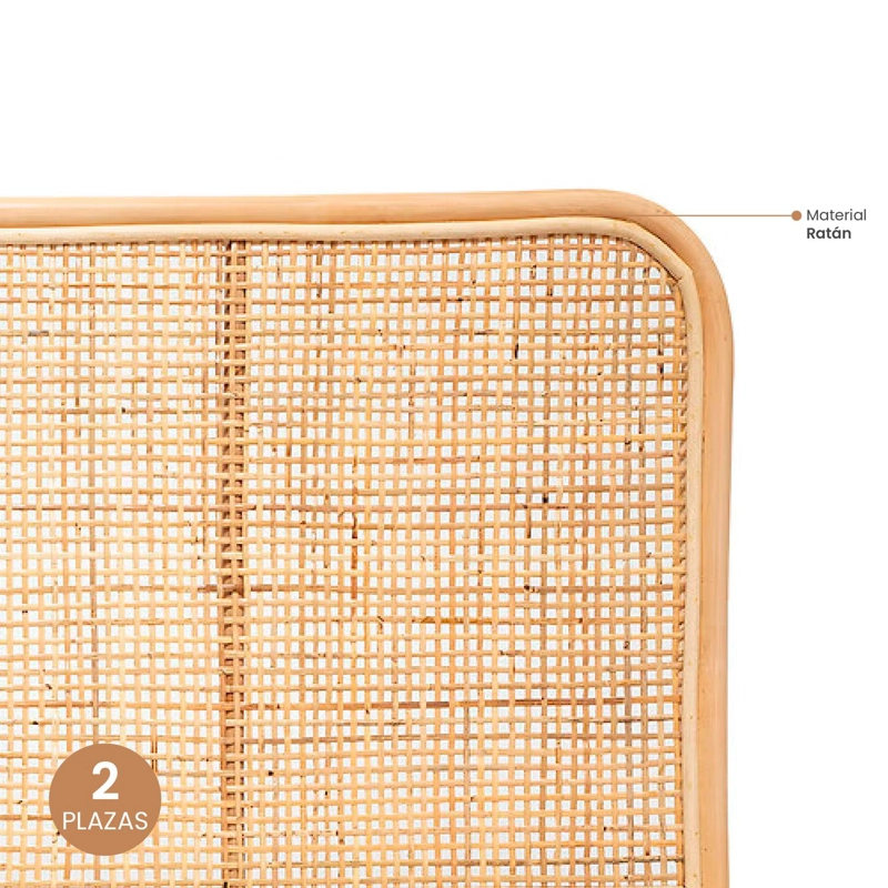 RESPALDO DE CAMA RATAN RONNIE 2 PLAZAS 160X100 CM ATMOSPHERA - 3