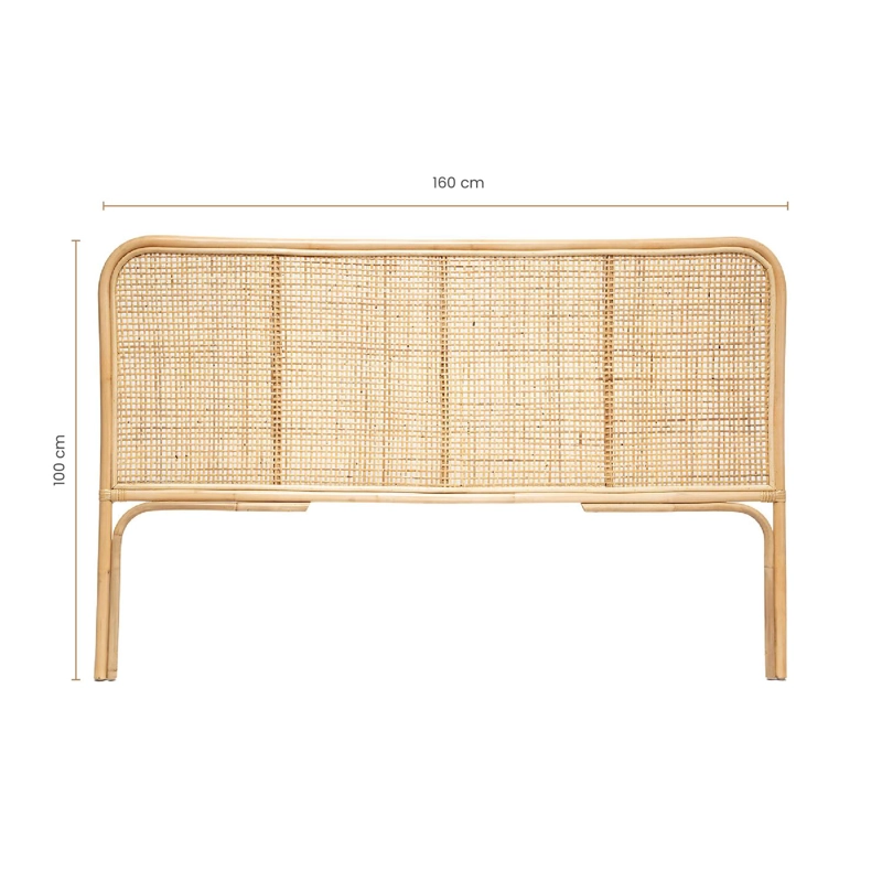 RESPALDO DE CAMA RATAN RONNIE 2 PLAZAS 160X100 CM ATMOSPHERA - 6