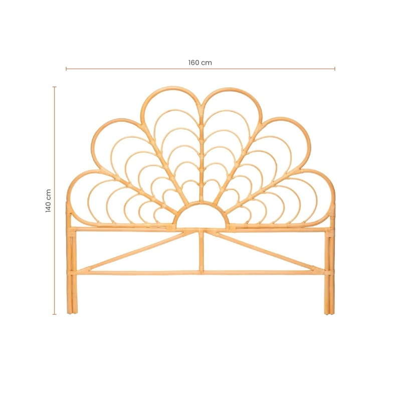 RESPALDO DE CAMA RATAN AONI 2 PLAZAS 160X140 CM ATMOSPHERA - 5