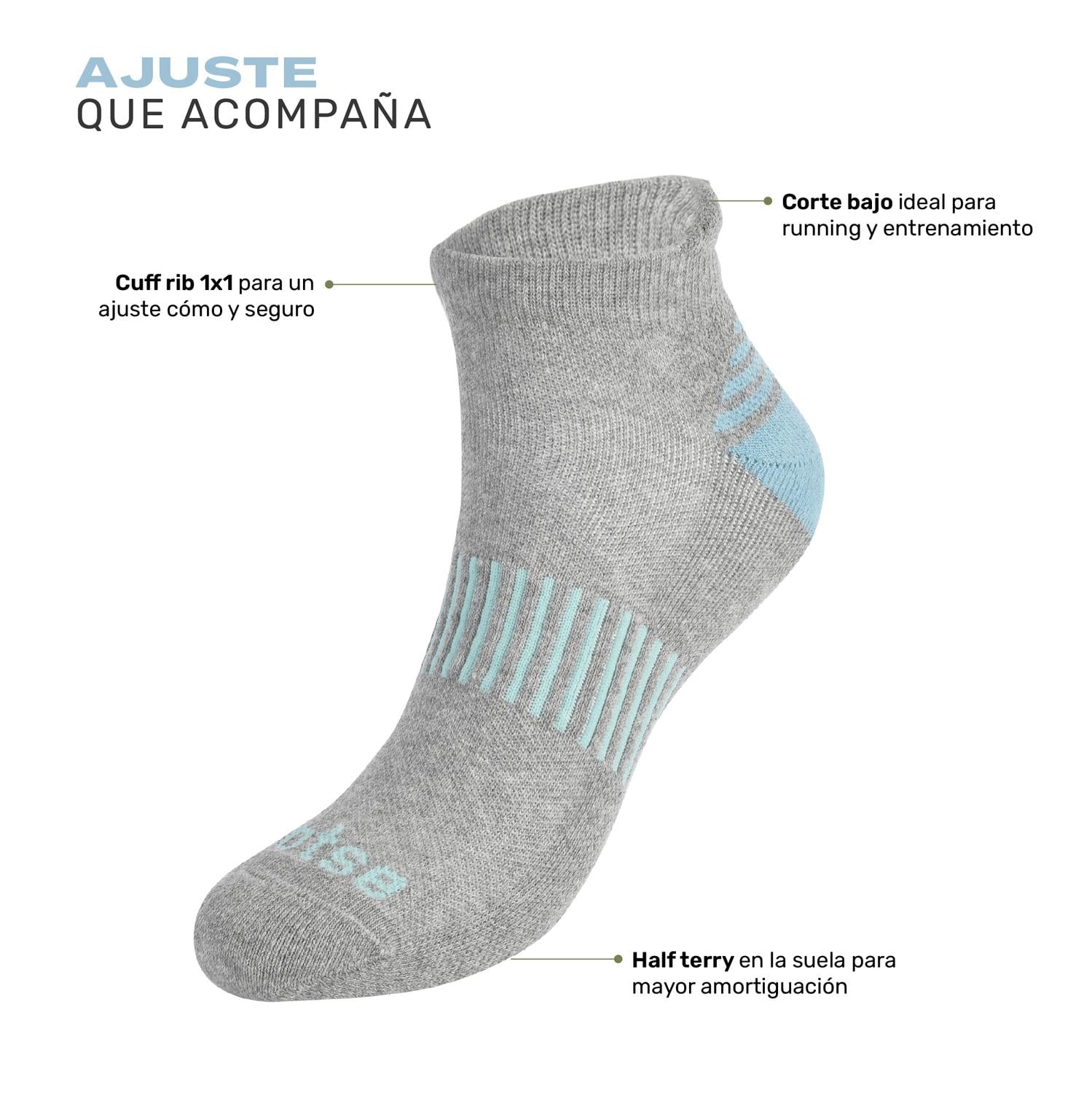 CALCETIN DEPORTIVO CORTE TOBILLO RUNNING VORA LHOTSE - 6