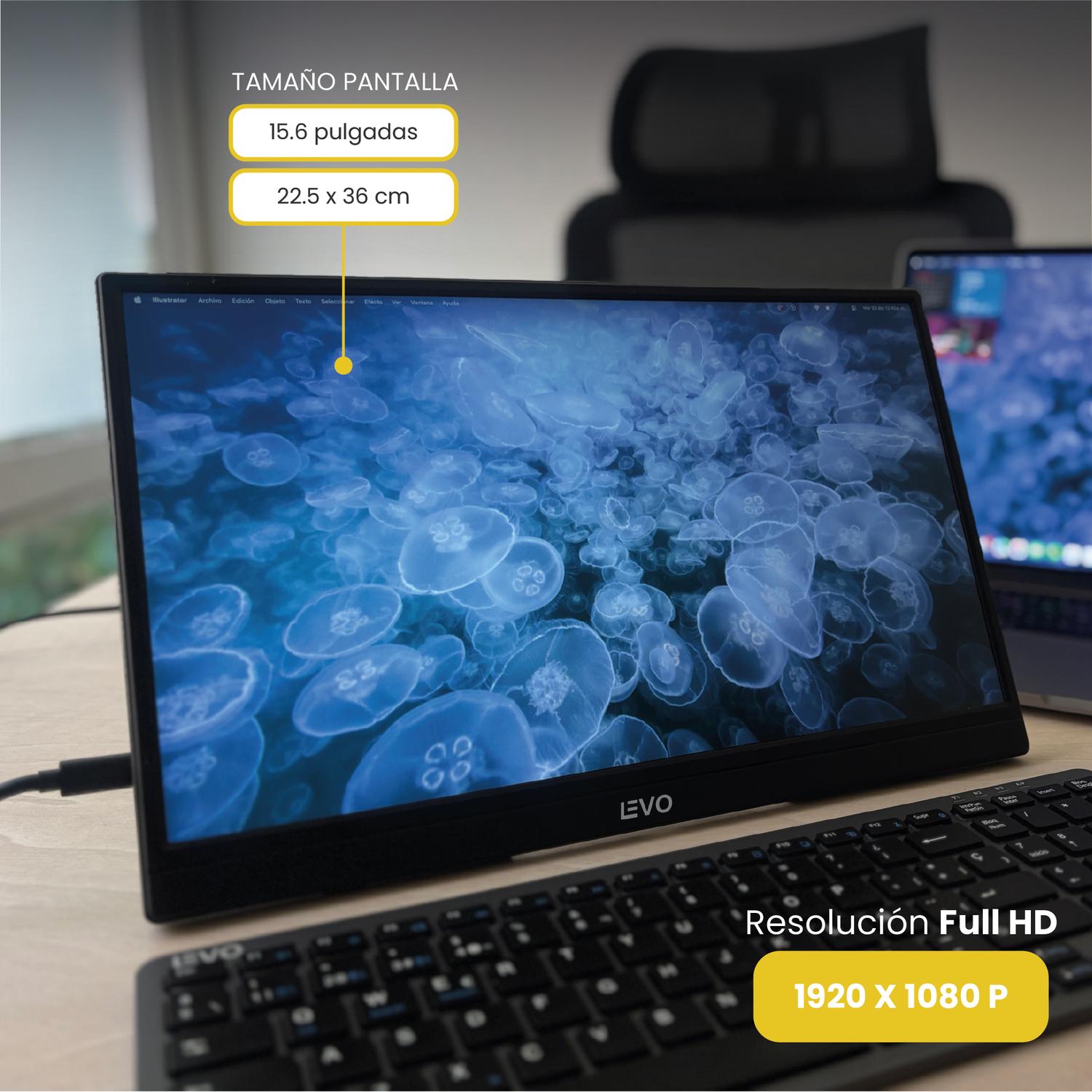 PANTALLA MONITOR PORTATIL 15.6 LED FULL HD NEXVIEW LEVO - 7