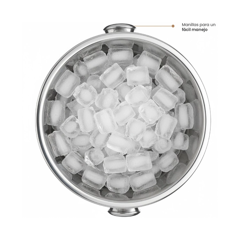 HIELERA ACERO INOXIDABLE DOBLE PARED 24 CM SECRET DE GOURMET - 3
