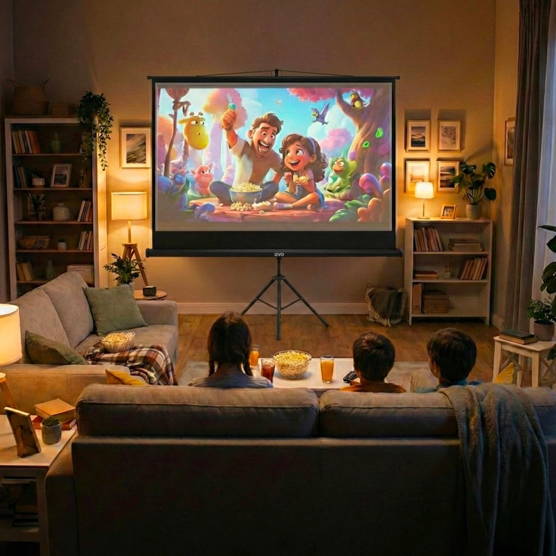 TELON PROYECTOR 80 PULGADAS 165 X 125 CM NEGRO LEVO - 2