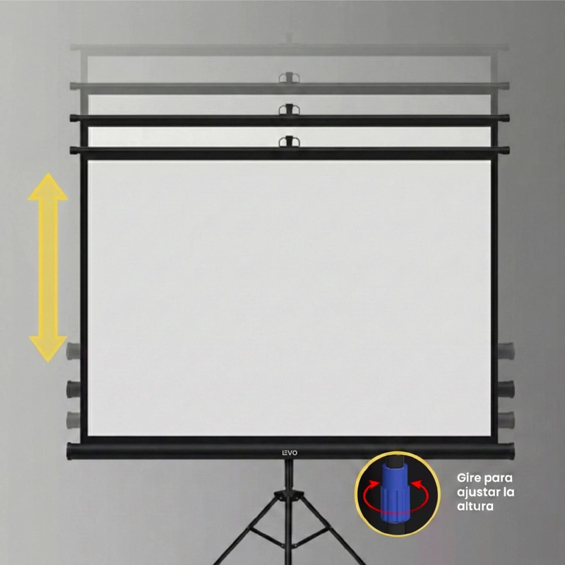 TELON PROYECTOR 80 PULGADAS 165 X 125 CM NEGRO LEVO - 4