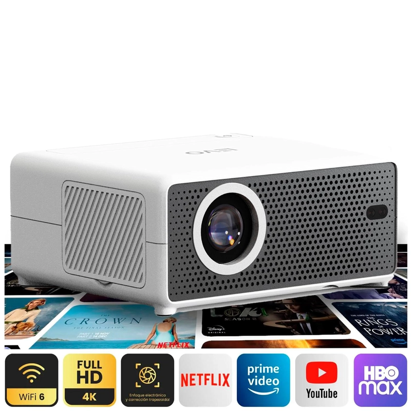 PROYECTOR PORTATIL HEXA 8000LM + TELON 80' LEVO - 2