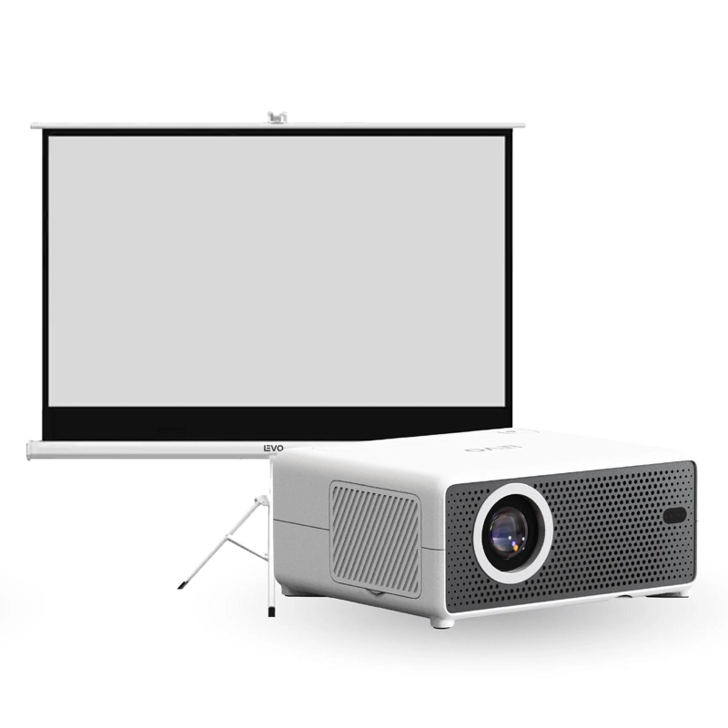 PROYECTOR PORTATIL HEXA 8000LM + TELON 100' LEVO