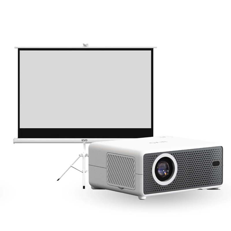 PROYECTOR PORTATIL HEXA 8000LM + TELON 60' LEVO
