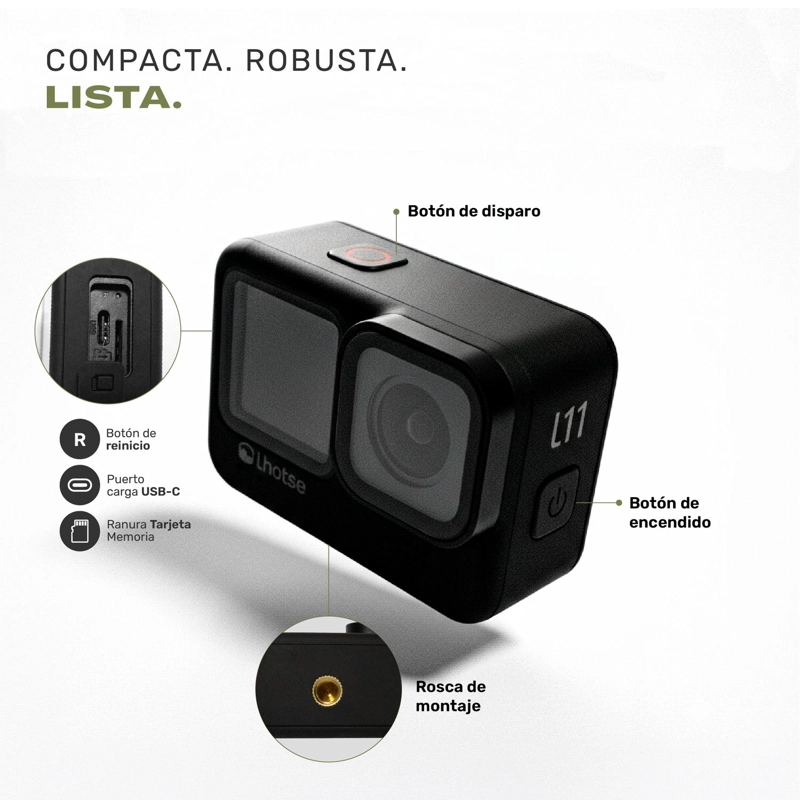 CAMARA DE ACCION DEPORTIVA SUMMIT 5K 30FPS ACCESORIOS - 3