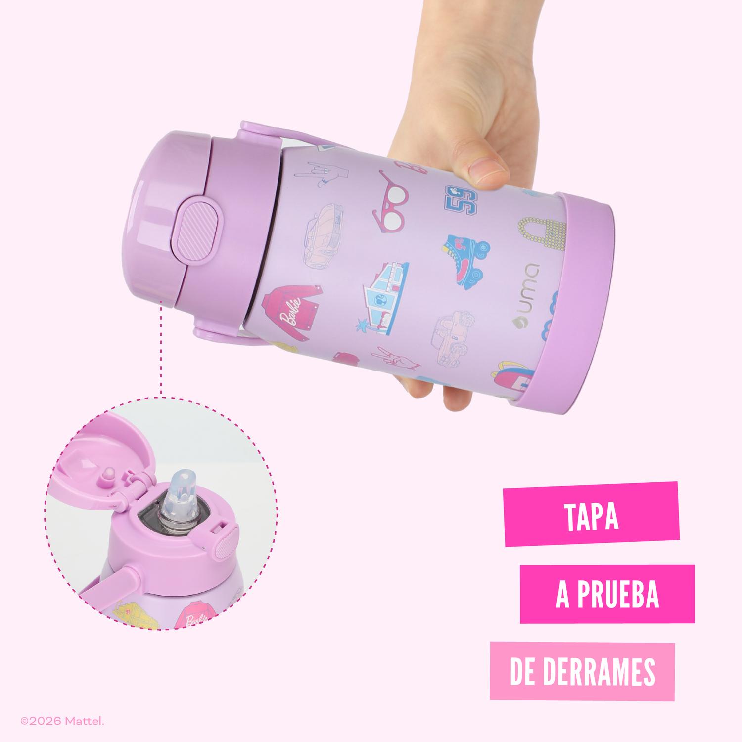 BOTELLA TE RMICA NIÑOS BARBIE ICONIC 450ML ACERO INOX UMA - 3