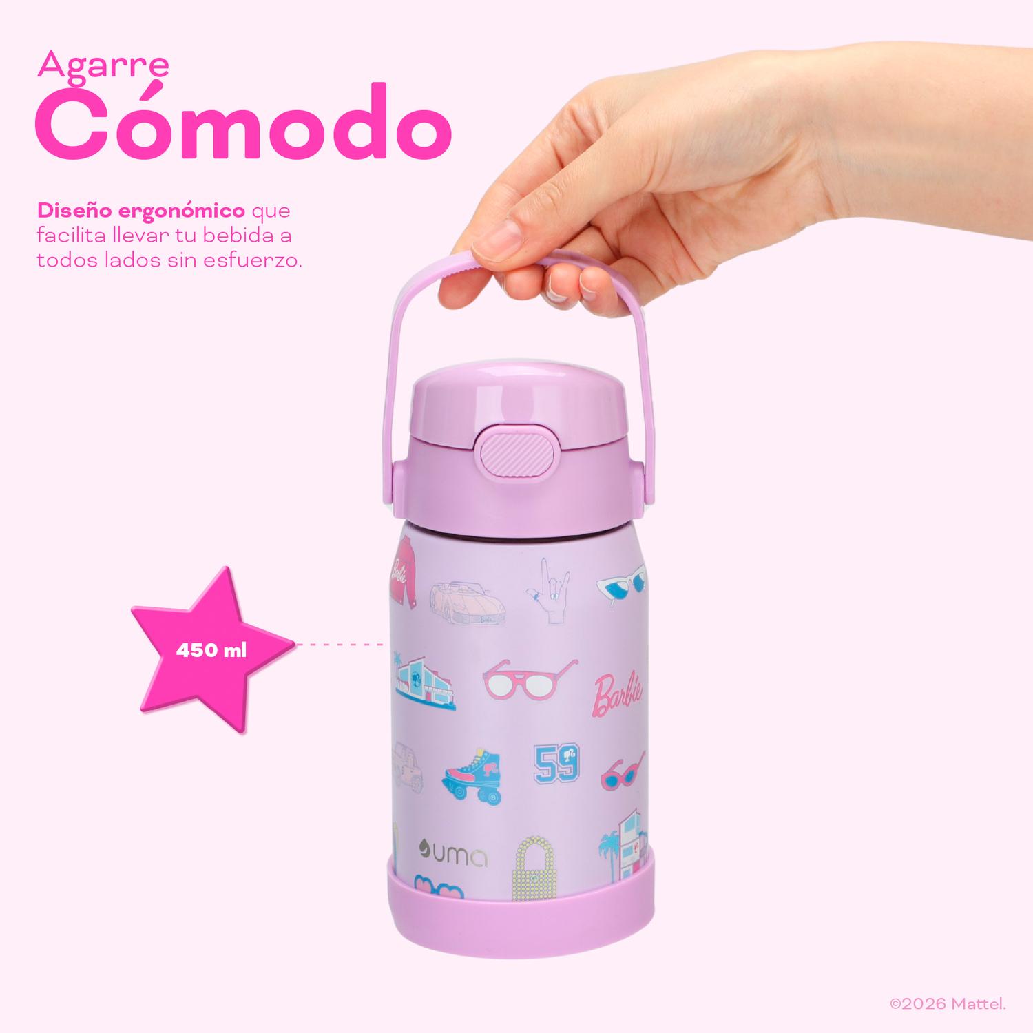 BOTELLA TE RMICA NIÑOS BARBIE ICONIC 450ML ACERO INOX UMA - 5