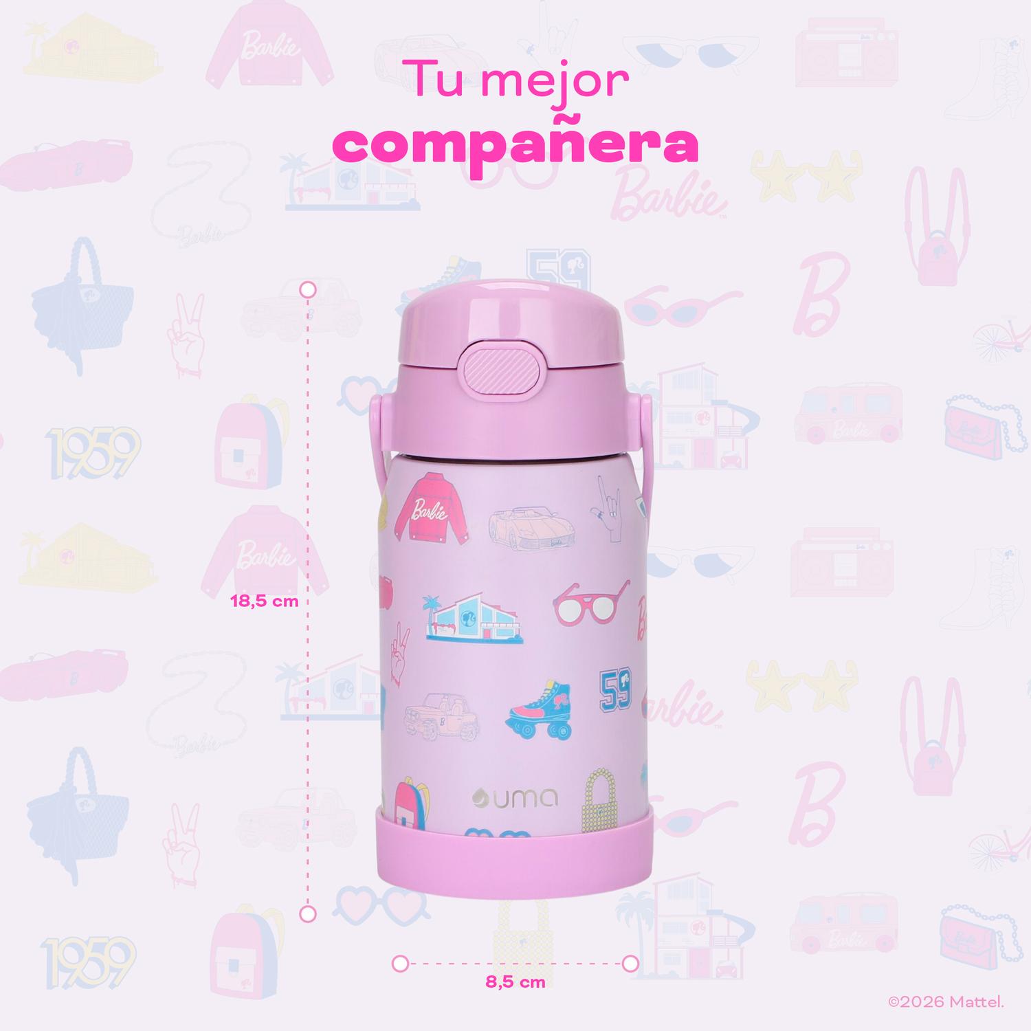 BOTELLA TE RMICA NIÑOS BARBIE ICONIC 450ML ACERO INOX UMA - 6
