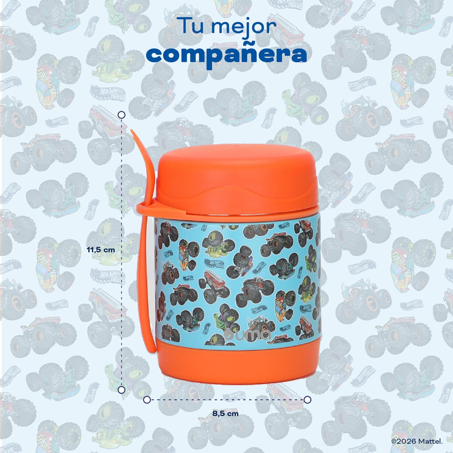 TERMO COMIDA HOT WHEELS TRUCK + CUCHARA 330ML ACERO INOX UMA - 6