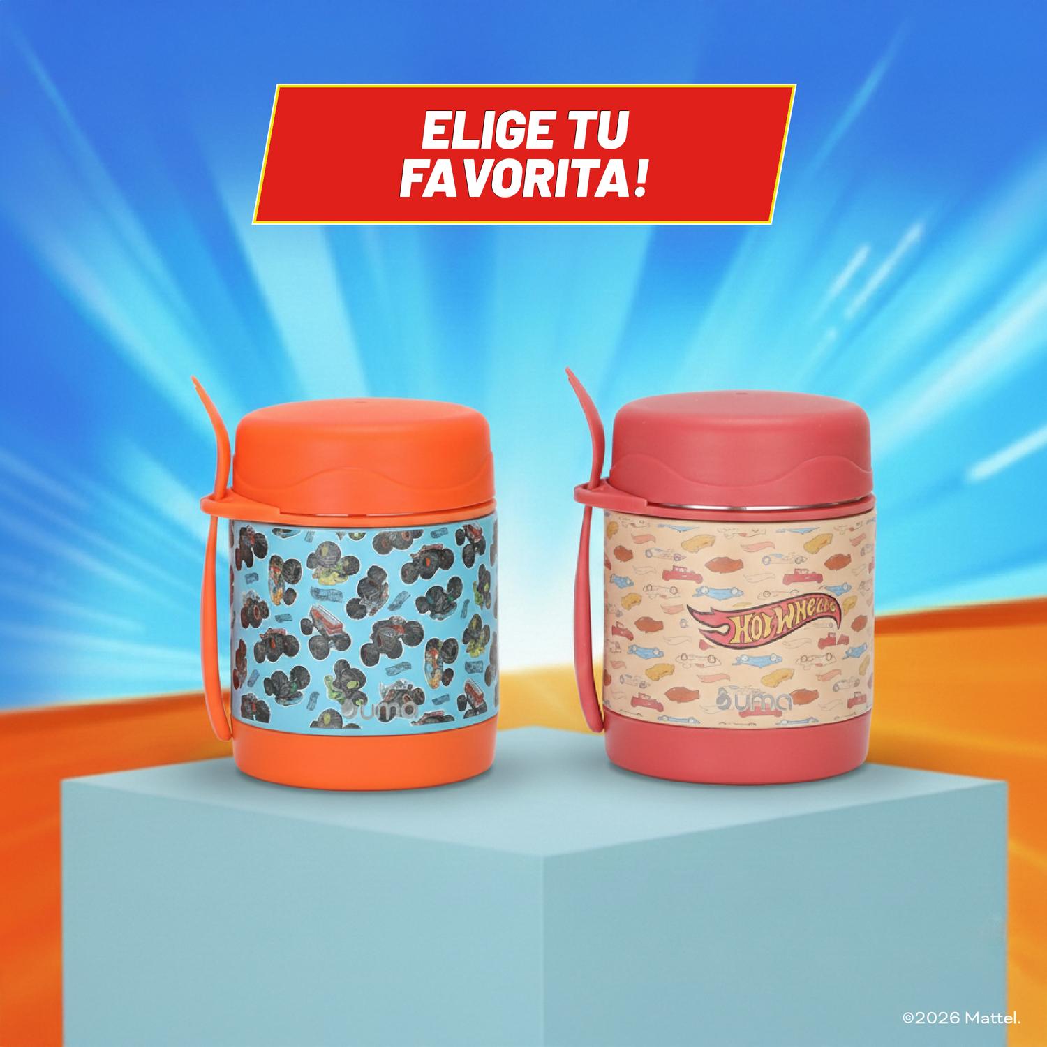 TERMO COMIDA HOT WHEELS TRUCK + CUCHARA 330ML ACERO INOX UMA - 7