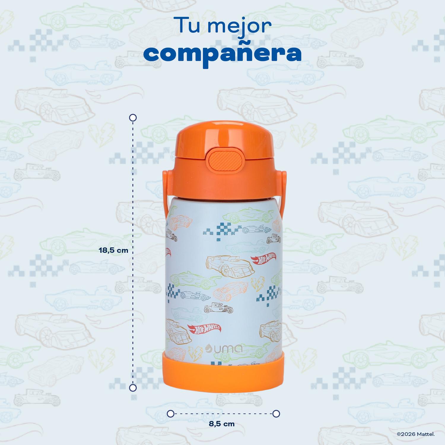 BOTELLA TE RMICA NIÑOS HOT WHEELS CLASS 450ML ACERO INOX UMA - 6