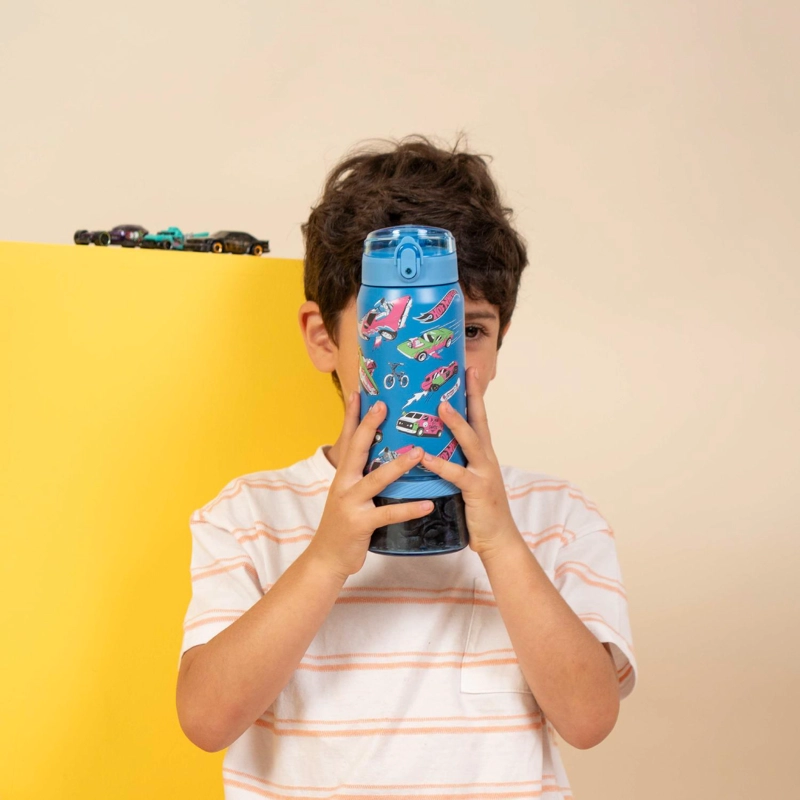 BOTELLA TE RMICA NIÑOS HOT WHEELS FAST 2 EN 1 590ML ACERO INOX UMA - 2