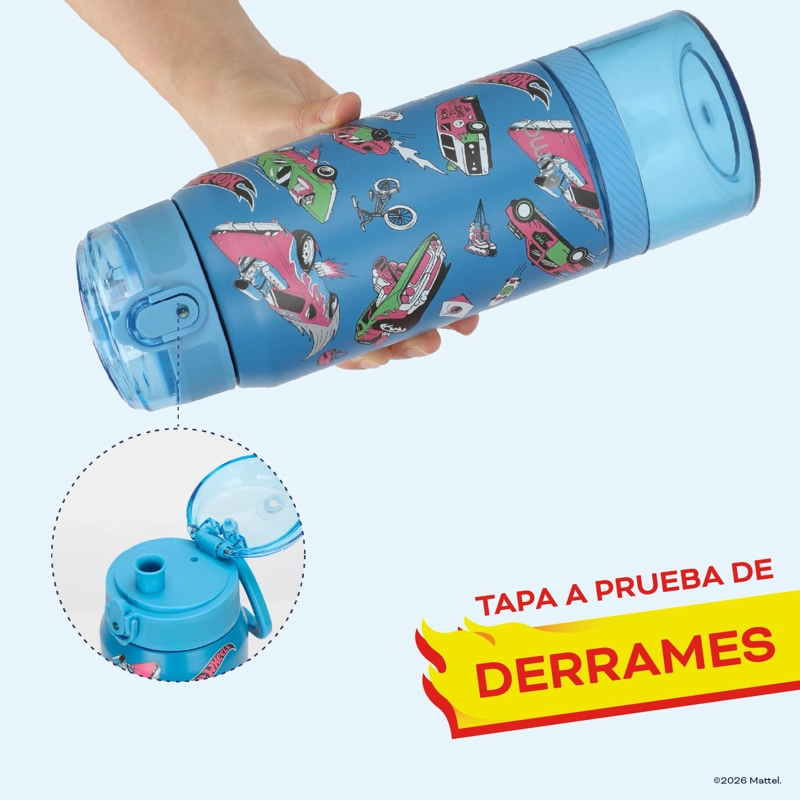 BOTELLA TE RMICA NIÑOS HOT WHEELS FAST 2 EN 1 590ML ACERO INOX UMA - 3