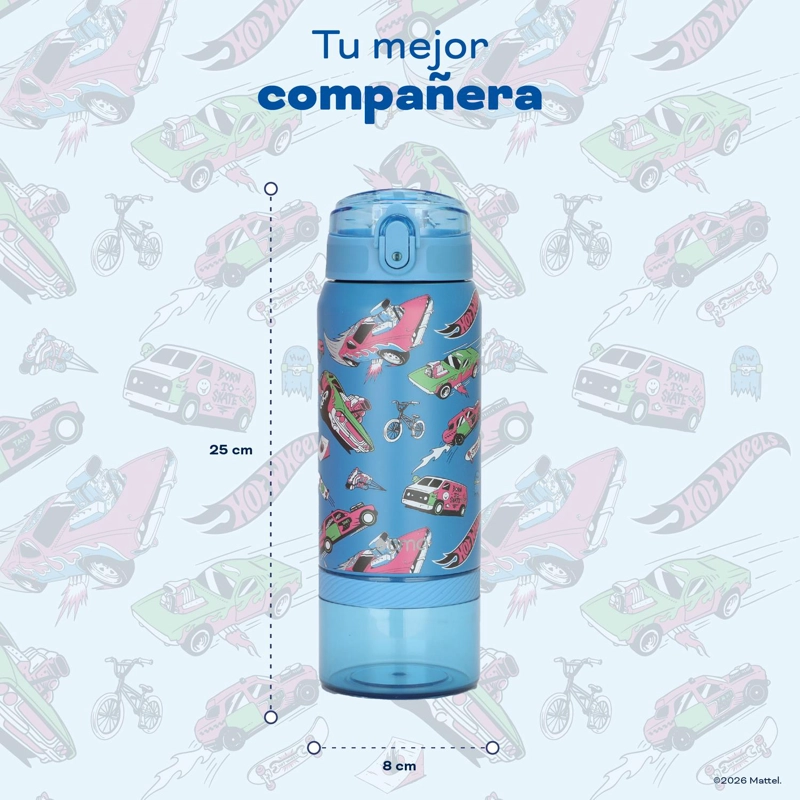 BOTELLA TE RMICA NIÑOS HOT WHEELS FAST 2 EN 1 590ML ACERO INOX UMA - 6