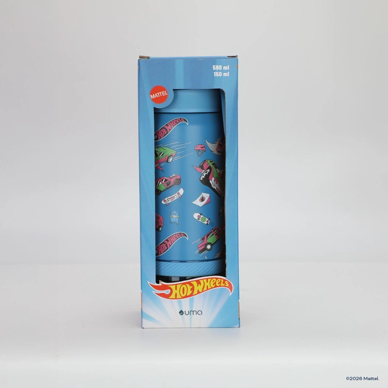 BOTELLA TE RMICA NIÑOS HOT WHEELS FAST 2 EN 1 590ML ACERO INOX UMA - 7