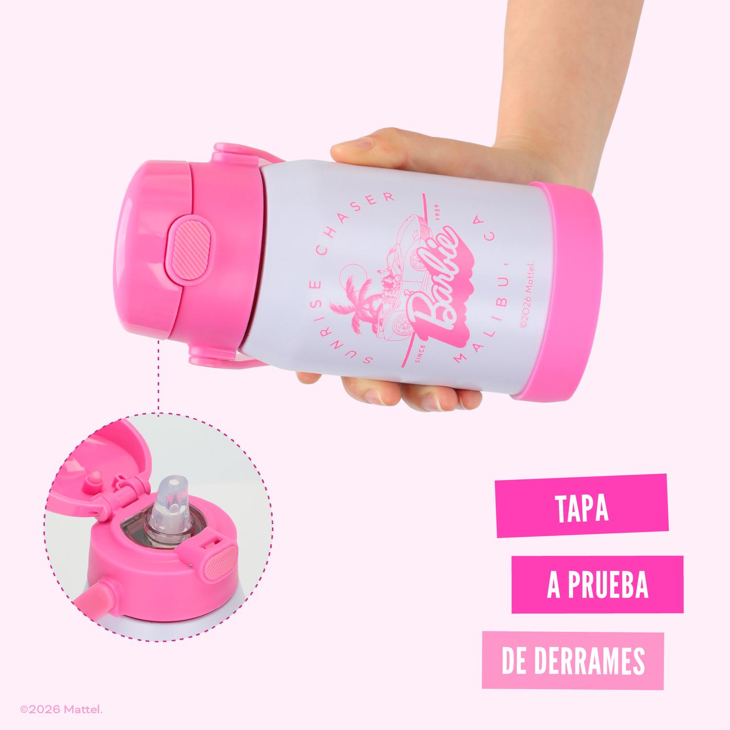 BOTELLA TE RMICA NIÑOS BARBIE MALIBU 450ML ACERO INOX UMA - 3