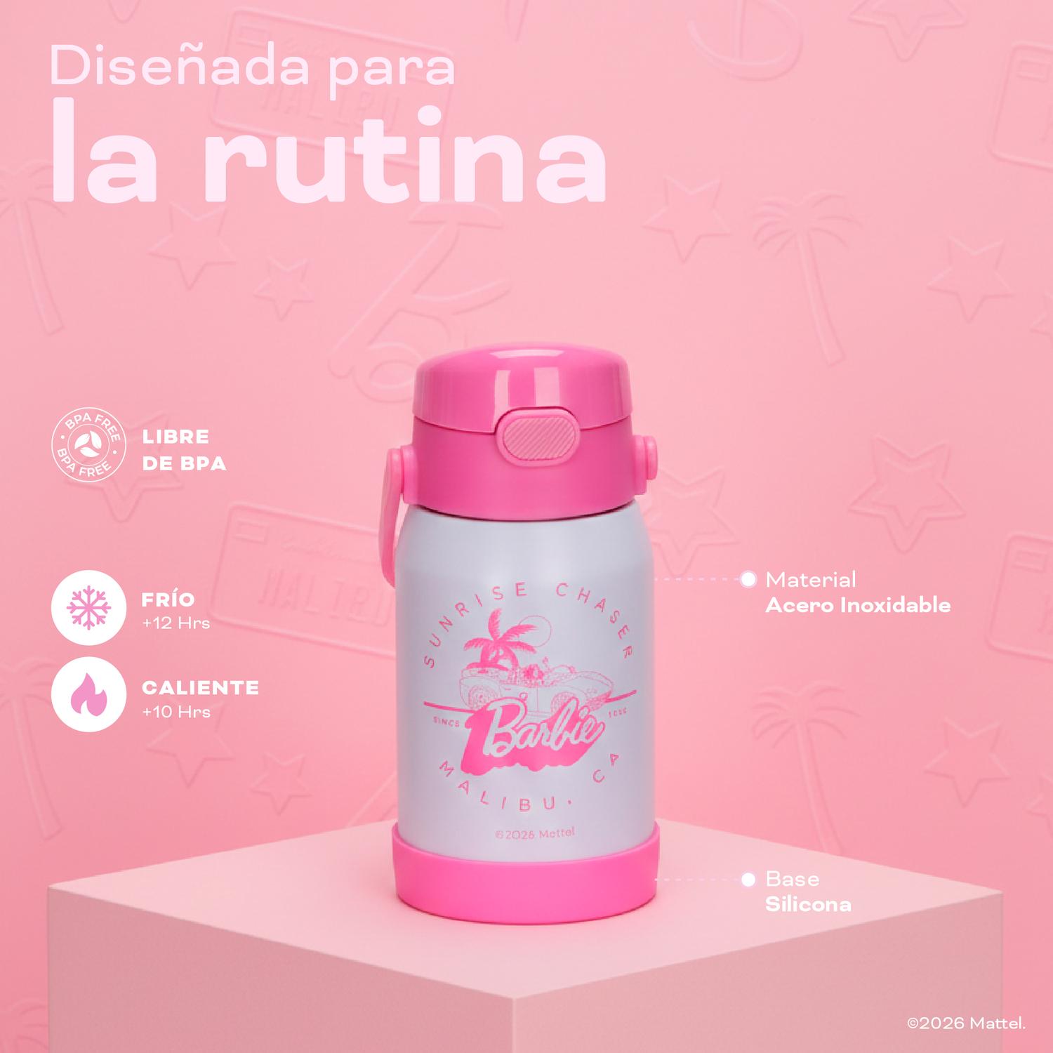 BOTELLA TE RMICA NIÑOS BARBIE MALIBU 450ML ACERO INOX UMA - 4