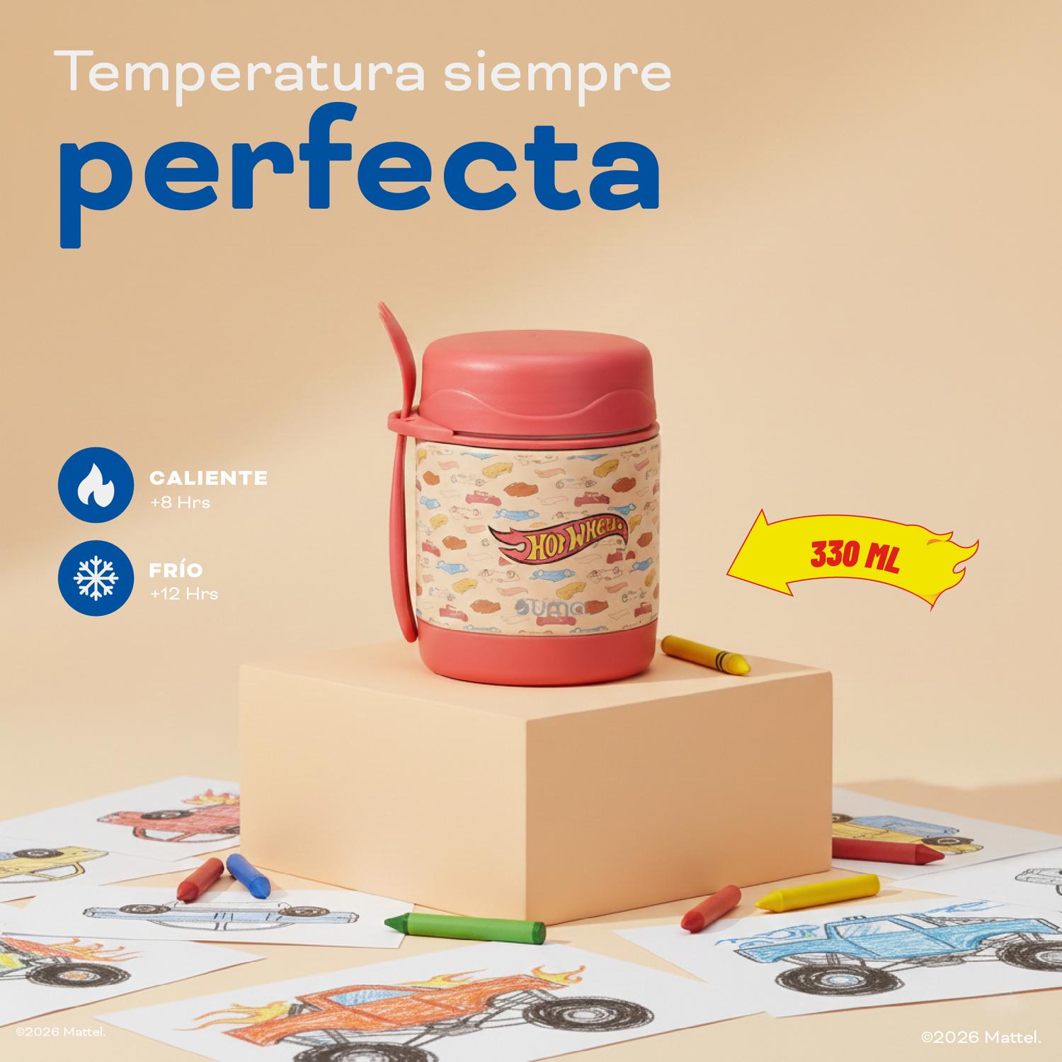 TERMO COMIDA HOT WHEELS CLASS + CUCHARA 330ML ACERO INOX UMA - 4
