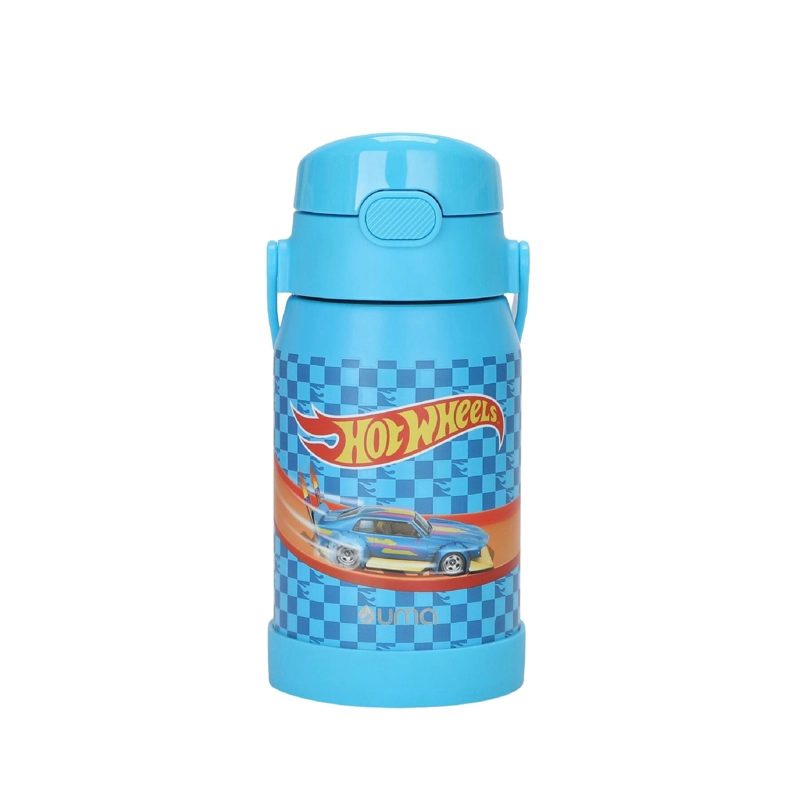 BOTELLA TE RMICA NIÑOS HOT WHEELS RACE 450ML ACERO INOX UMA - 1