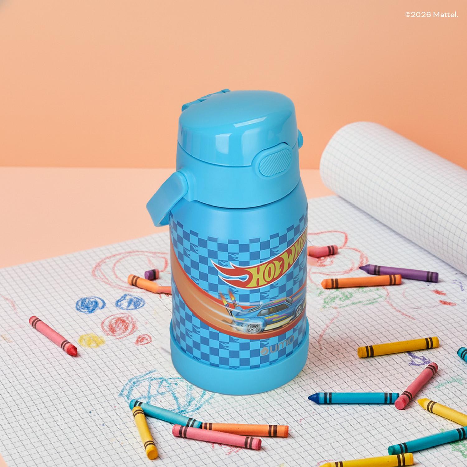 BOTELLA TE RMICA NIÑOS HOT WHEELS RACE 450ML ACERO INOX UMA - 2