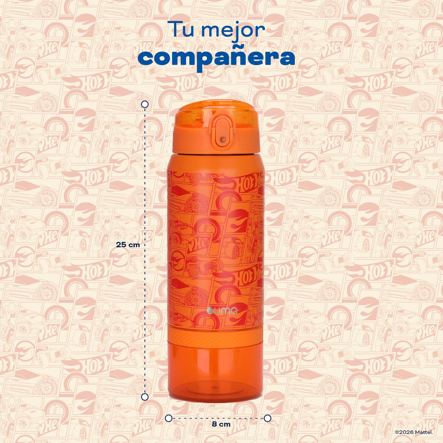 BOTELLA TE RMICA NIÑOS HOT WHEELS COMIC 2 EN 1 590ML ACERO INOX UMA - 6