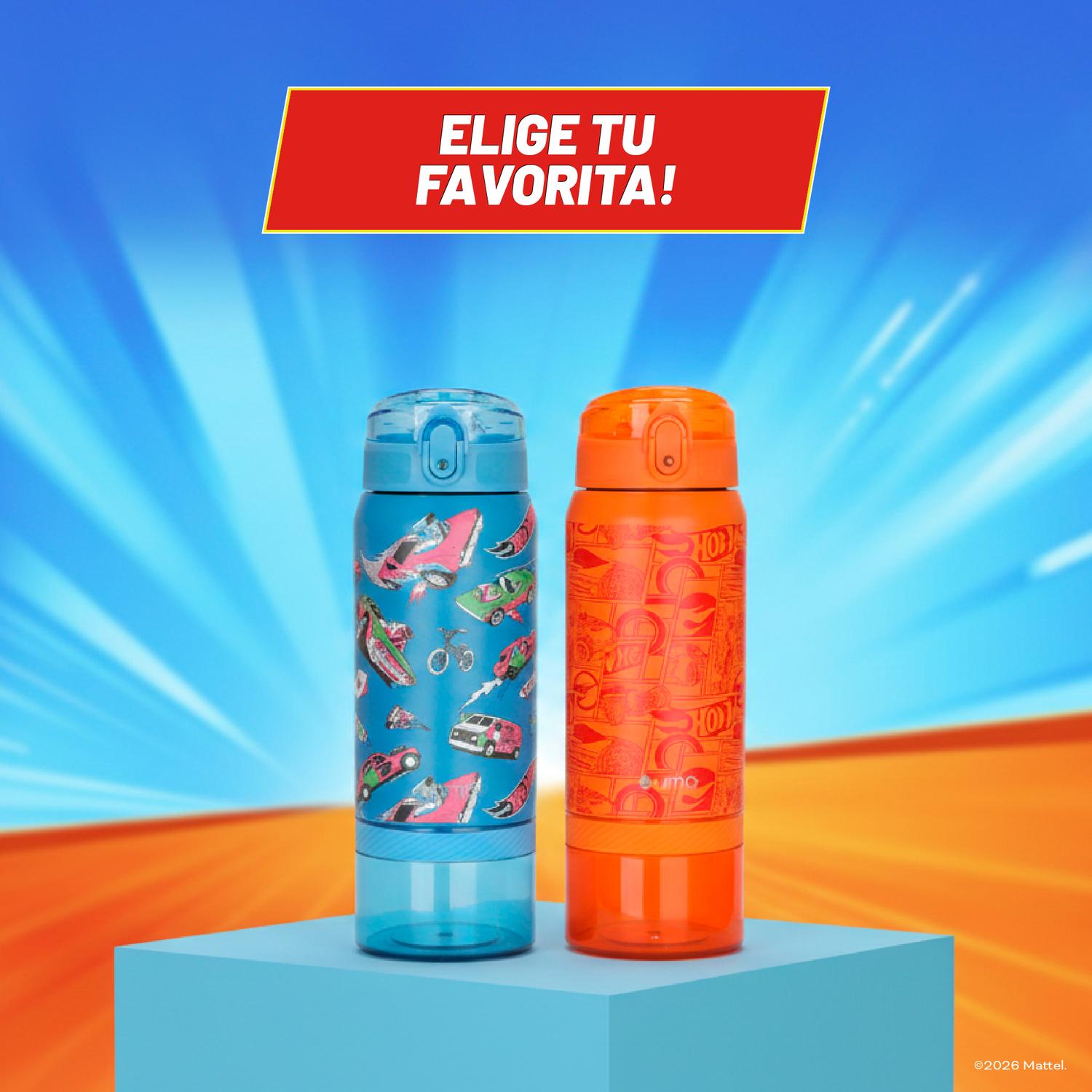 BOTELLA TE RMICA NIÑOS HOT WHEELS COMIC 2 EN 1 590ML ACERO INOX UMA - 8