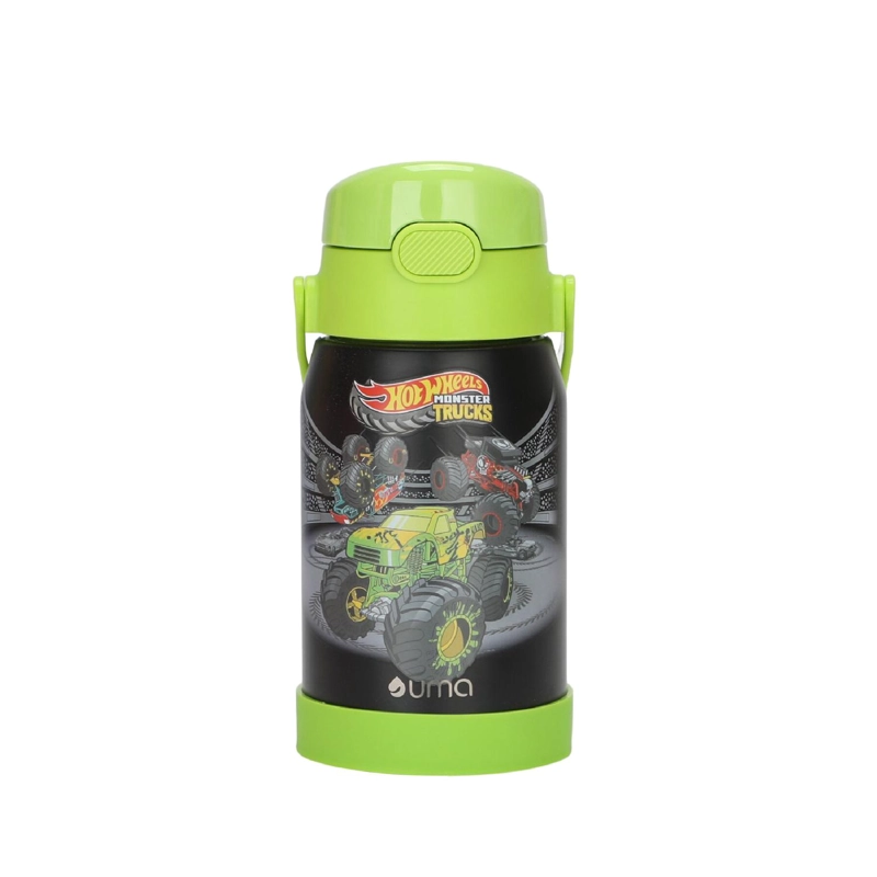 BOTELLA TE RMICA NIÑOS HOT WHEELS TRUCKS 450ML ACERO INOX UMA - 1