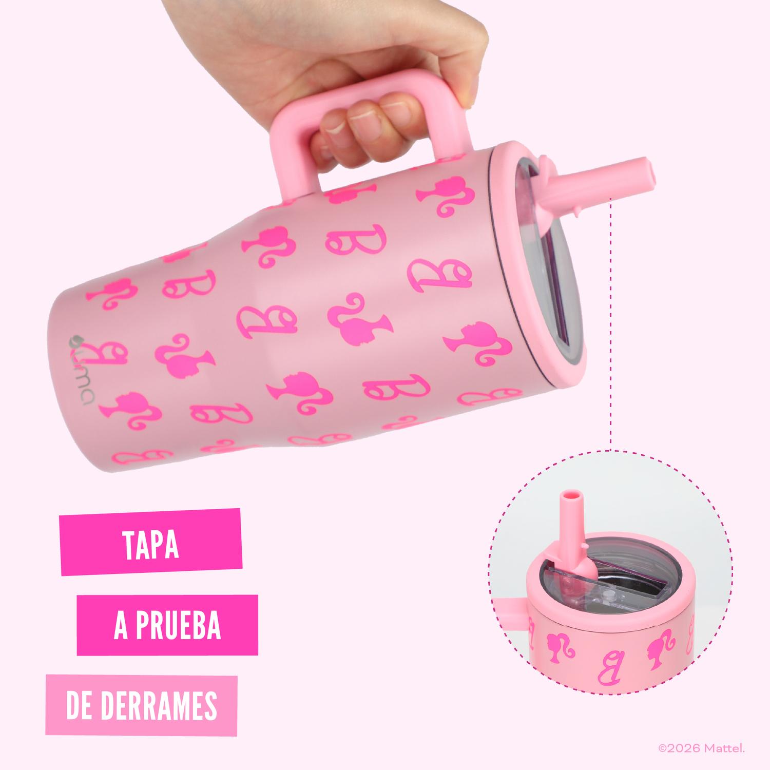 VASO TE RMICO TUMBLER MUG BARBIE VIBES 590ML ACERO INOX UMA - 3