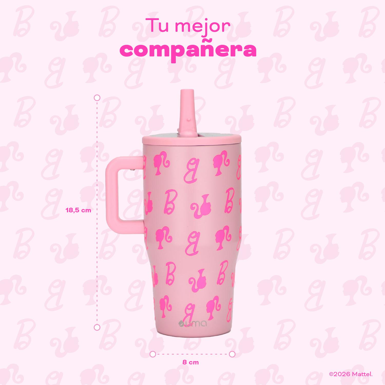 VASO TE RMICO TUMBLER MUG BARBIE VIBES 590ML ACERO INOX UMA - 6