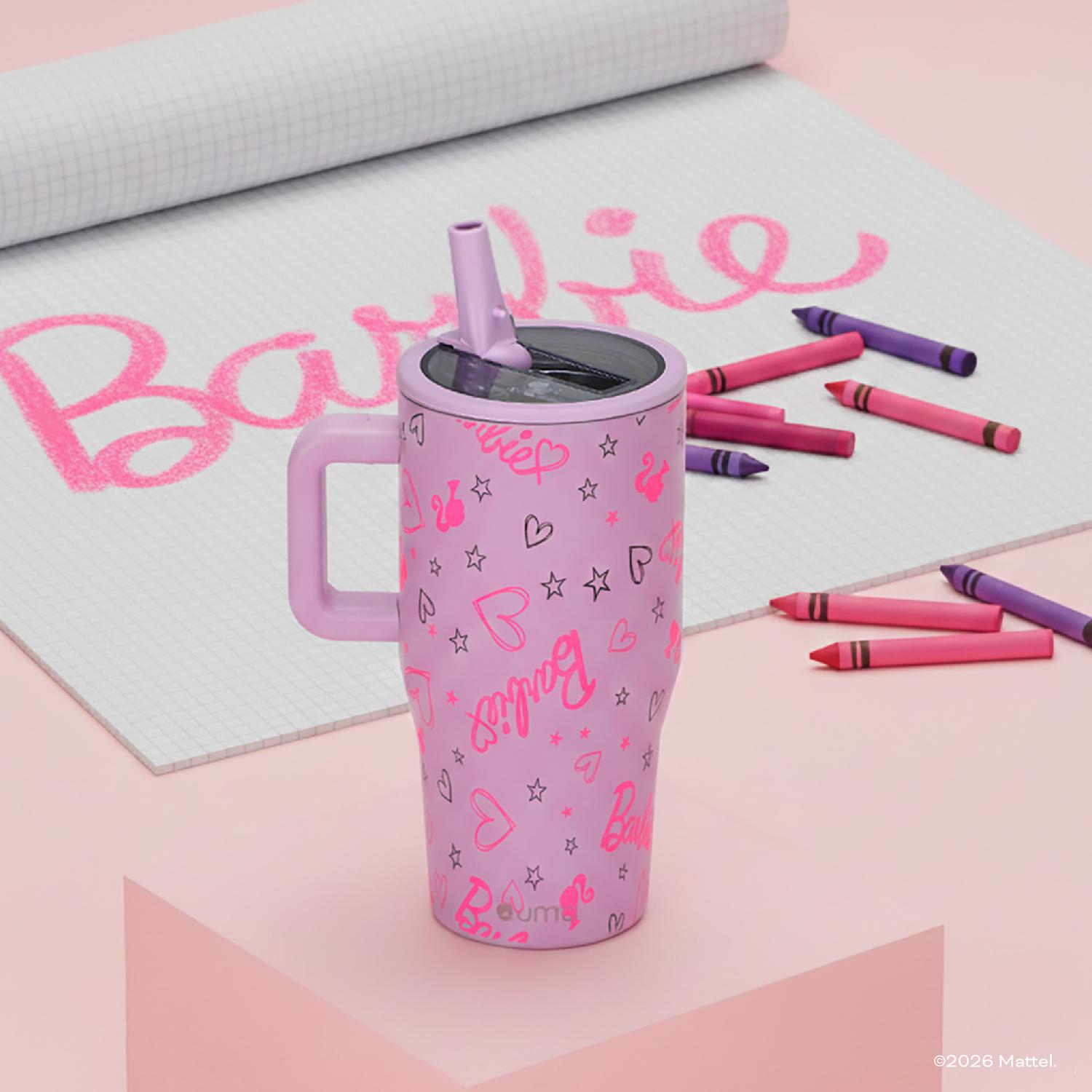 VASO TE RMICO TUMBLER MUG BARBIE LOVE 590ML ACERO INOX UMA - 2