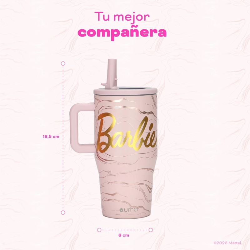 VASO TE RMICO TUMBLER MUG BARBIE DREAMS 590ML ACERO INOX UMA - 6