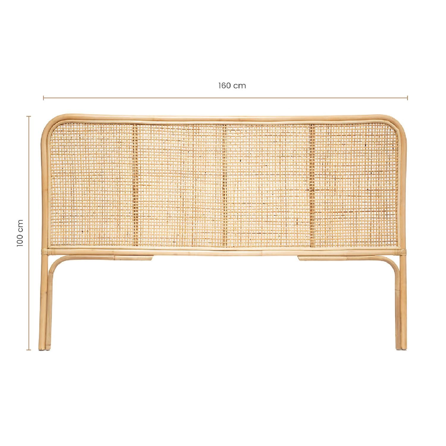 SET RESPALDO 2 PLAZAS + VELADORES MADERA RATAN ATMOSPHERA - 4