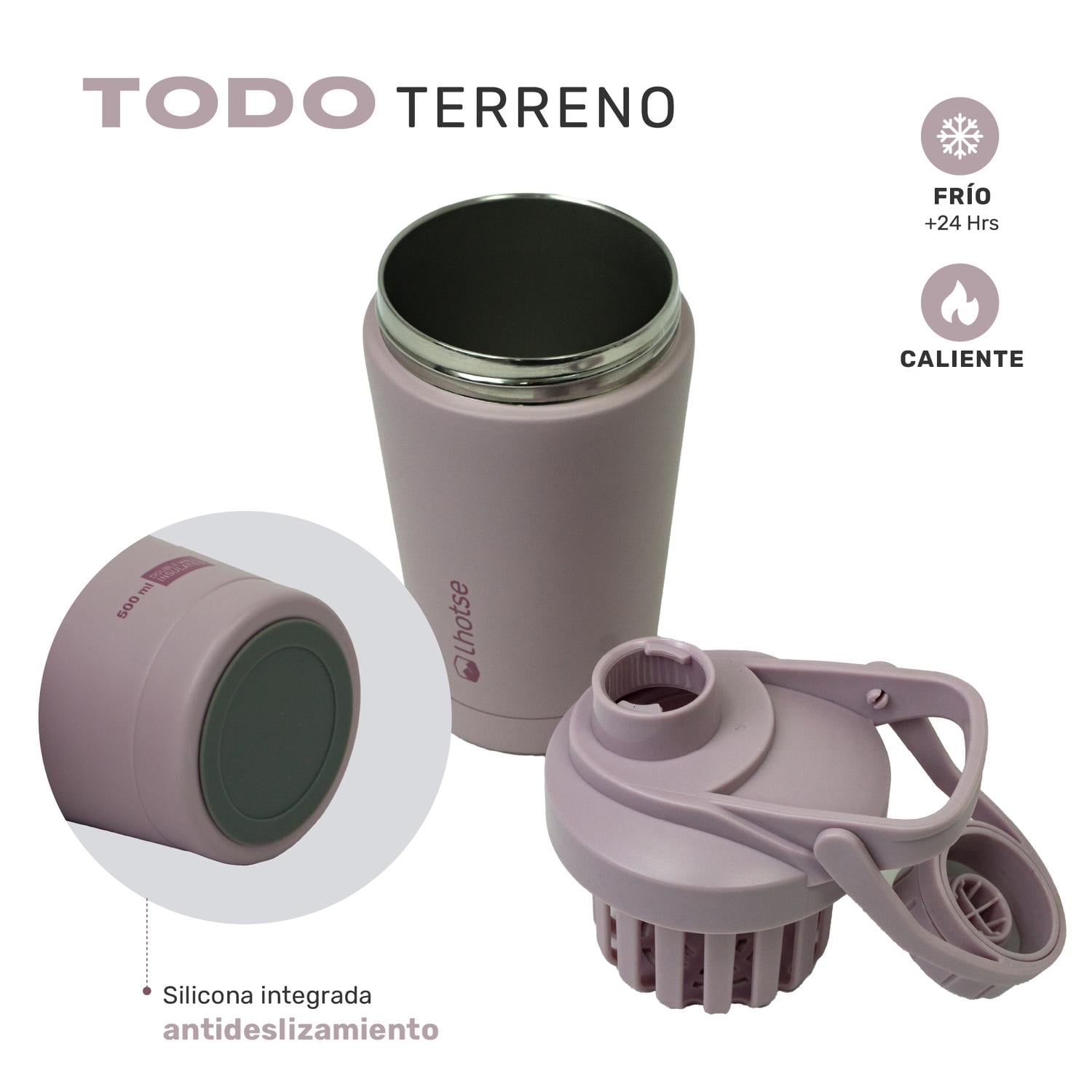 SHAKER VASO PROTEINA ACERO INOX NUTRICORE 500ML SET X2 - 6