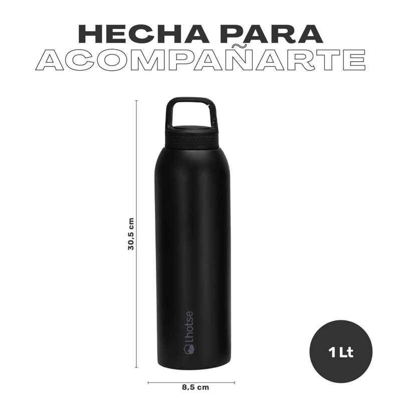 BOTELLA TE RMICA ACERO INOX 3 TAPAS HYDROCORE 1LT SET X2 - 6