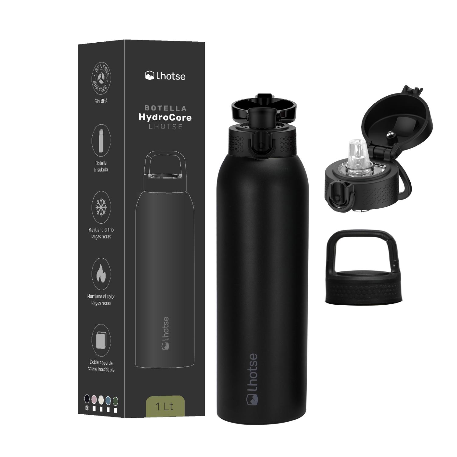 BOTELLA TE RMICA ACERO INOX 3 TAPAS HYDROCORE 1LT SET X2 - 8