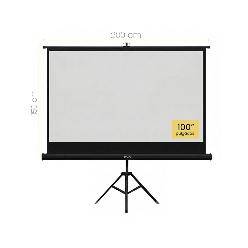 PROYECTOR PORTATIL ORION 12000LM + TELON 100' NEGRO LEVO - 6