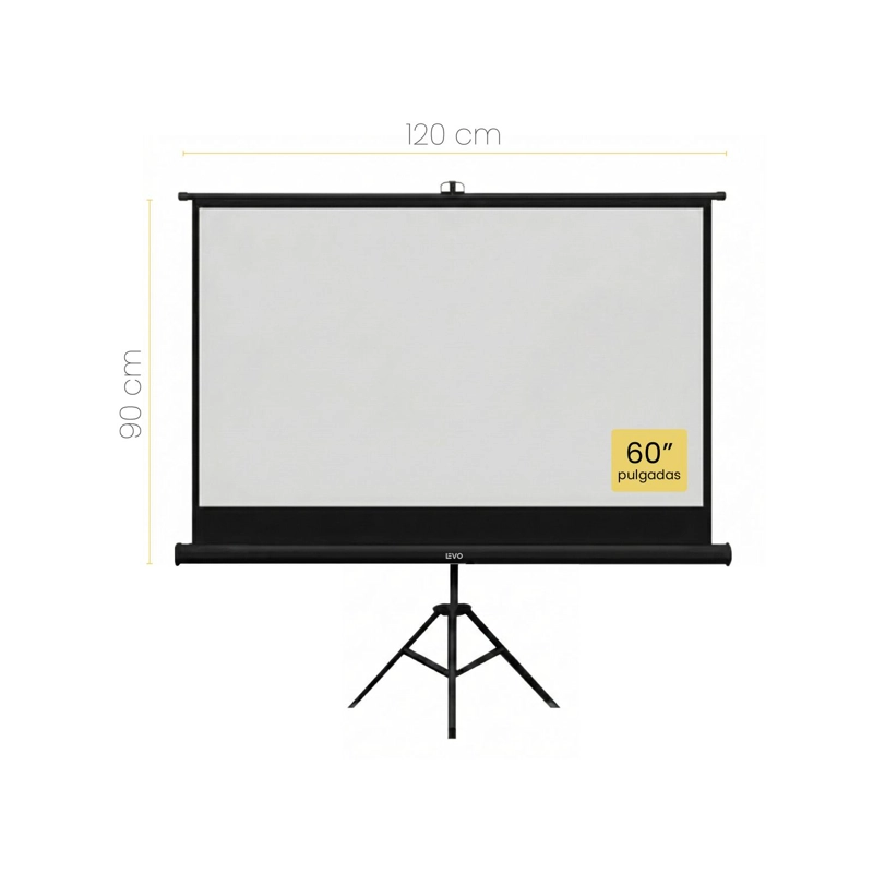 PROYECTOR PORTATIL NOVA 9000LM + TELON 60' NEGRO LEVO - 6