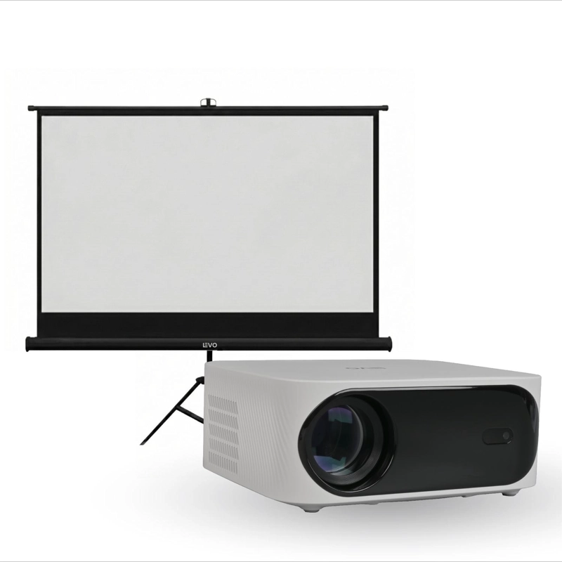 PROYECTOR PORTATIL ORION 12000LM + TELON 60' NEGRO LEVO - 1