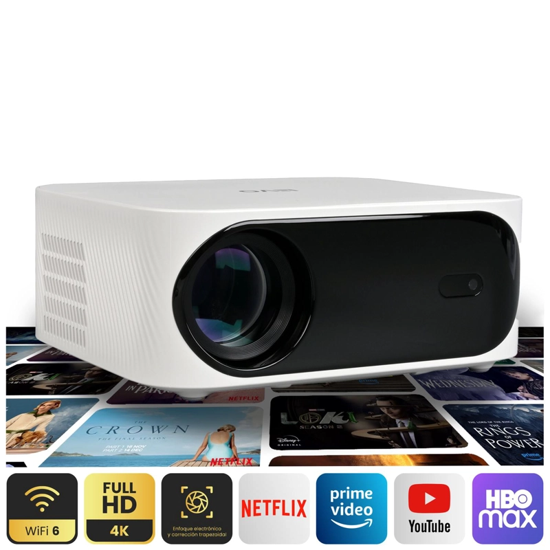PROYECTOR PORTATIL ORION 12000LM + TELON 80' NEGRO LEVO - 2