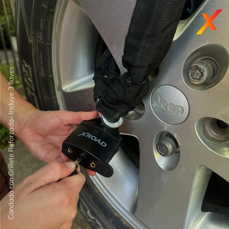CADENA + CANDADO PARA RUEDA DE REPUESTO ANTIRROBO XROAD - 5