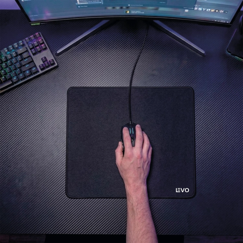 MOUSEPAD BATTLEMAT L 45X40 CM ANTIDESLIZANTE NEGRO LEVO - 2